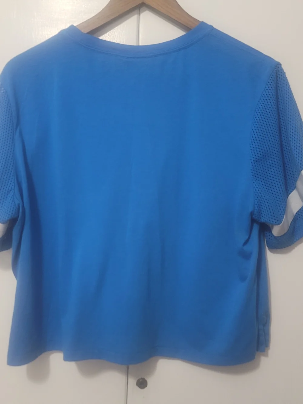 Nike Blue Cropped Logo Tee
